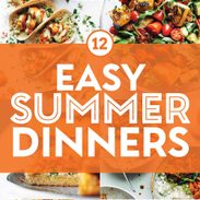 Easy summer dinners in a collage.