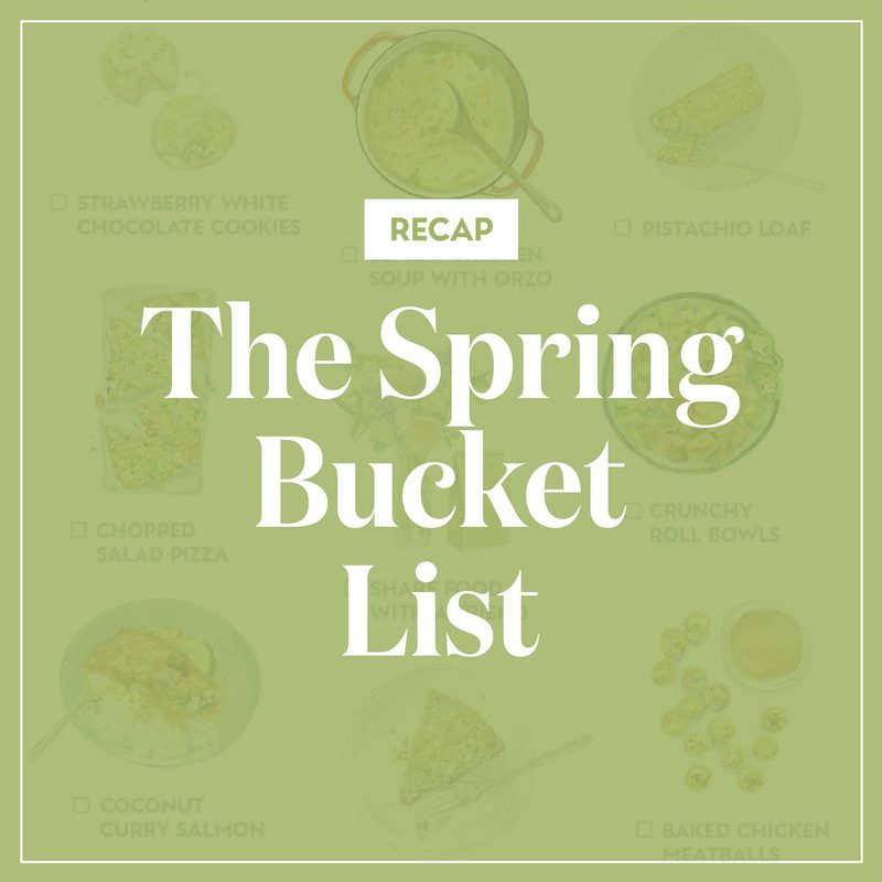 Spring bucket list recap image.