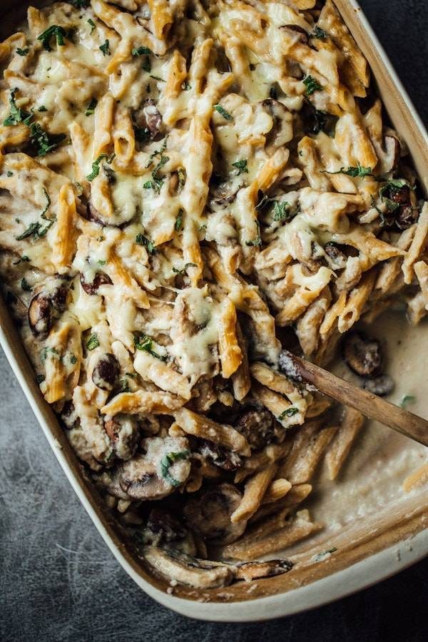Alfredo pasta bake.